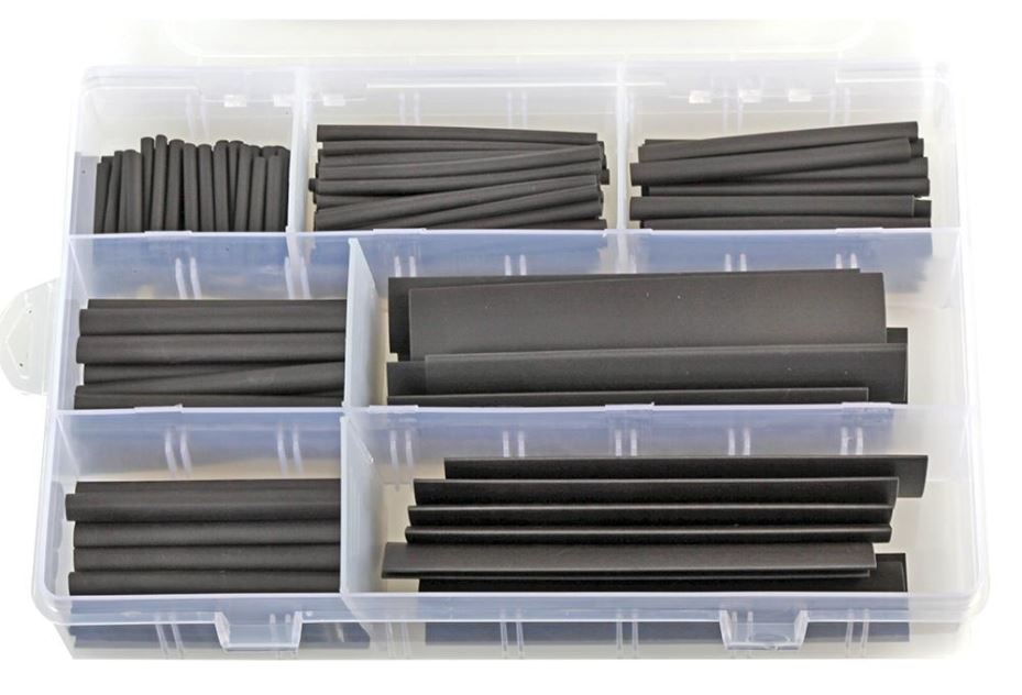 2:1 Normal Wall Heat Shrink Kit, Black, Box of 150 Sleeves