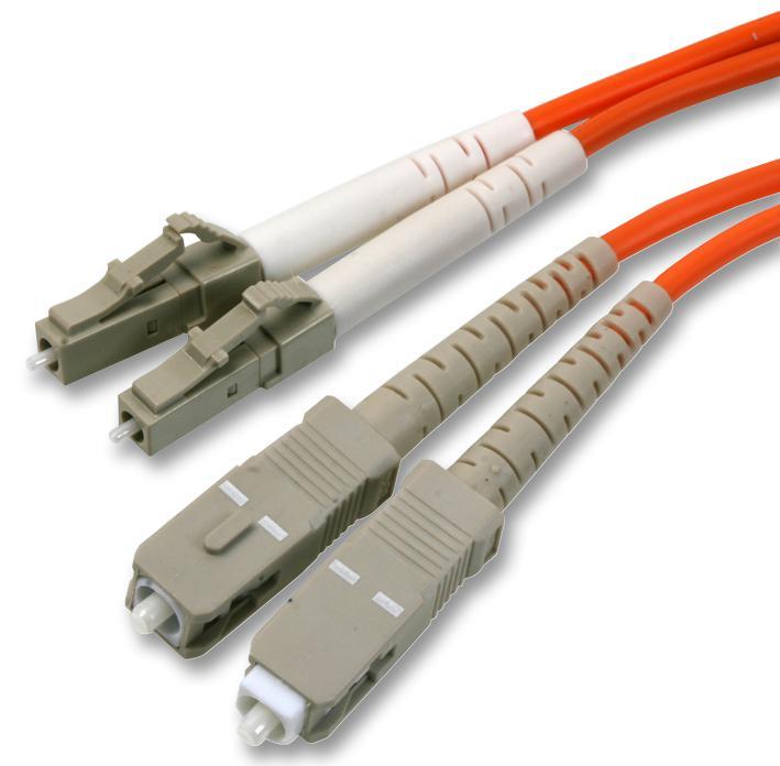 2m LC-SC OM1 62.5/125µm Multimode Fibre Optic Patch Lead