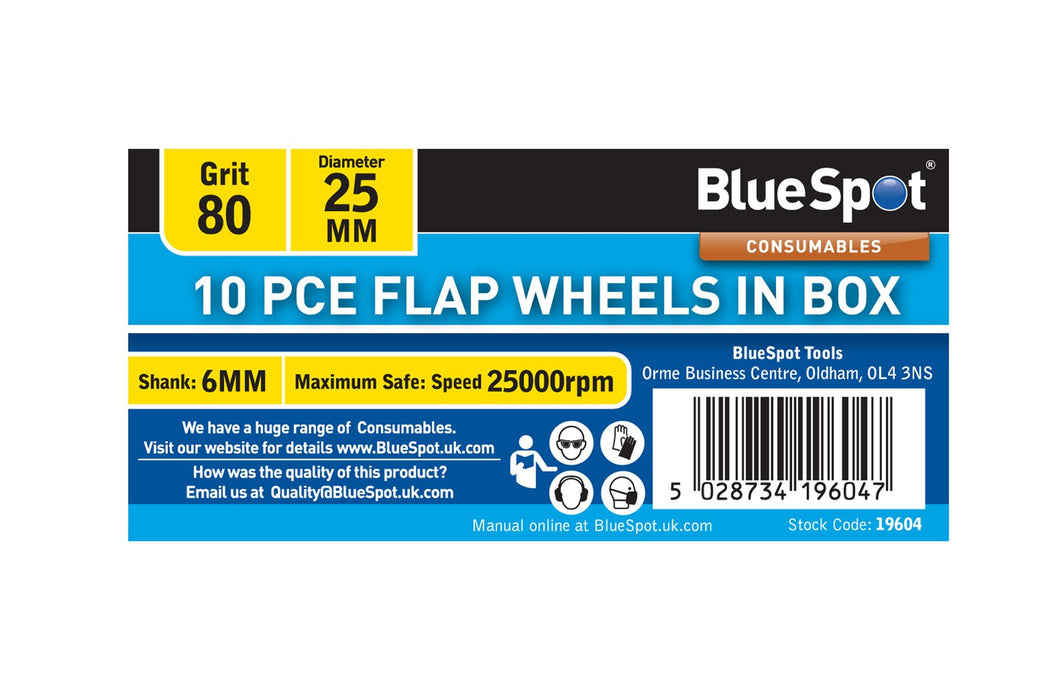 25mm Flap Wheels In Box - 10 Piece