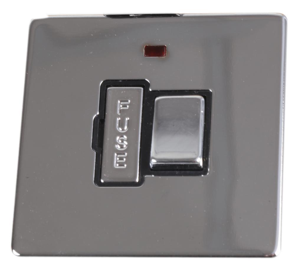 Screwless Switch with Neon, 1 Gang, 20A, Polished Chrome — StampyTools