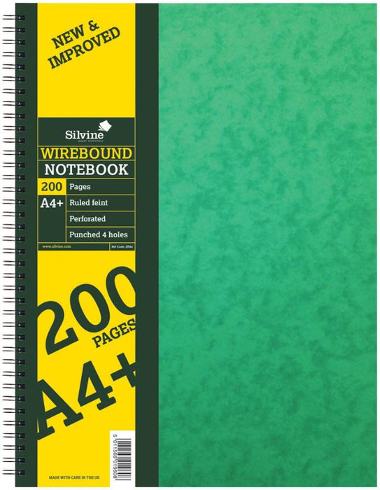 A4+ Hardcover Spiral Bound Lined Notebook - 200 Pages