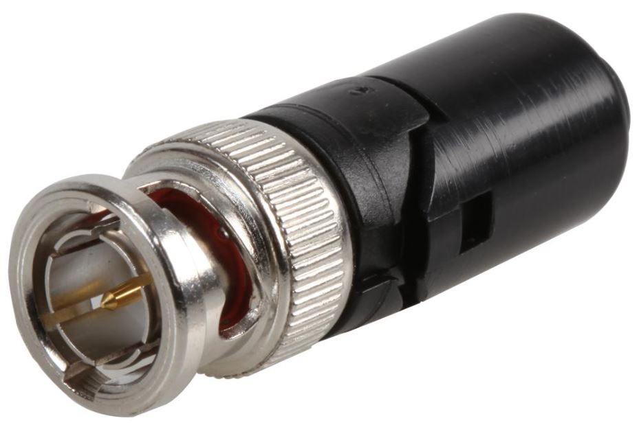 Spring-Lock Fast Termination BNC Plug, 75 Ohm, 1GHz