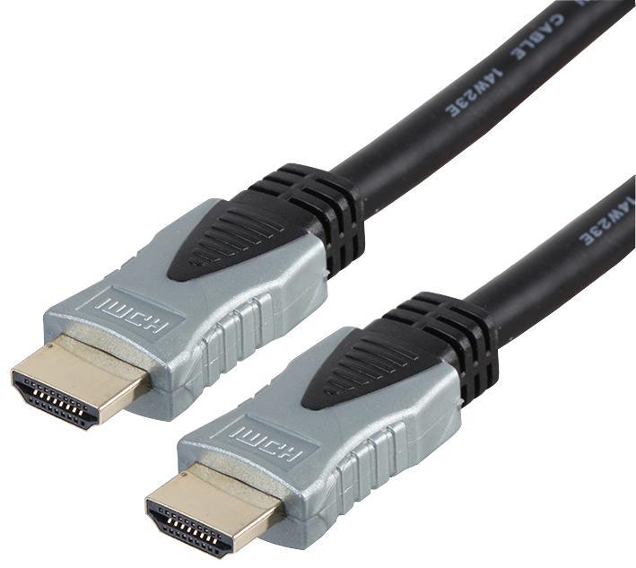 Male to Male HDMI Lead with Gold Plated Connectors