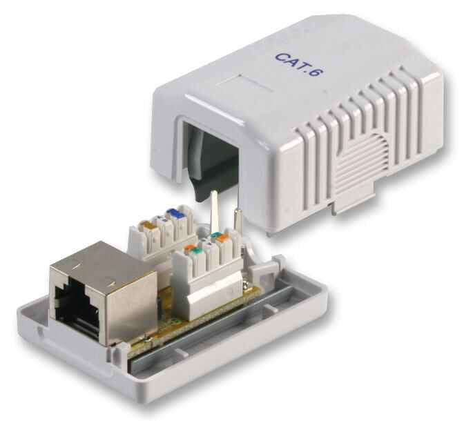 1-Port Cat6 RJ45 Surface Mount Socket