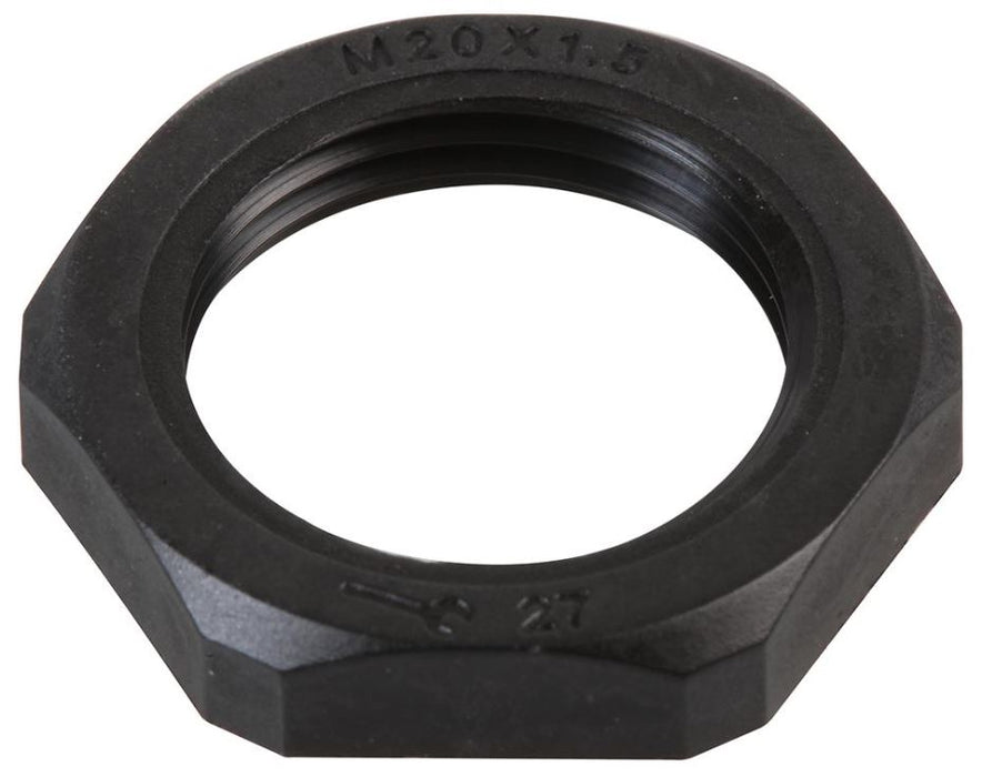 Nylon Lock Nut, Black, Pack of 10