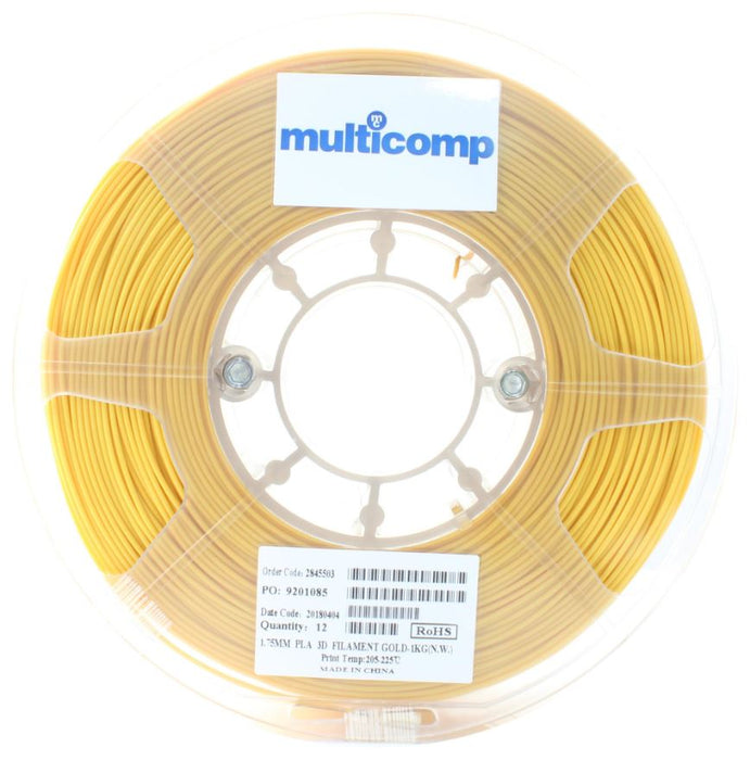 1.75mm PLA Filament for 3D Printer, Gold, 1kg