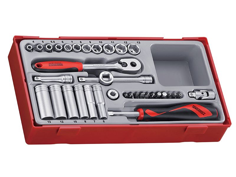 TT1435 4-13mm Socket Set, 35 Piece - 1/4in Drive