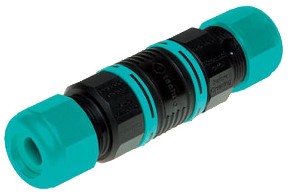 TeeTube Inline Cable Joiner, Xdry, 4-Pole, 2 Entries, IP68