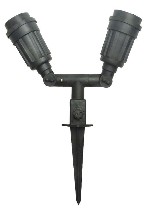 Twin Head Garden Spike Light, E27, IP44