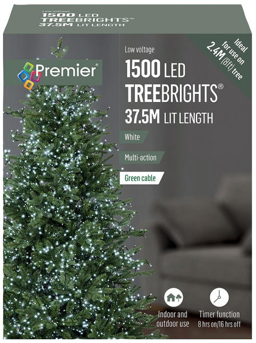 1500 LED Christmas Tree Lights with Timer, 37.5m