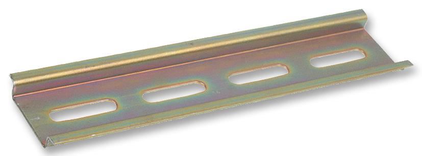 DIN Mounting Rail, Slotted Steel, 7.5mm x 35mm, 1m