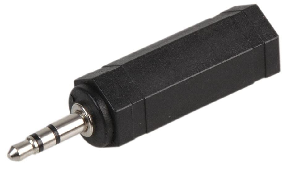 6.35mm (1/4") Jack Socket to 3.5mm Jack Plug Adaptor