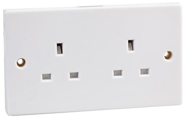 PRO ELEC - Unswitched Socket 2-Gang