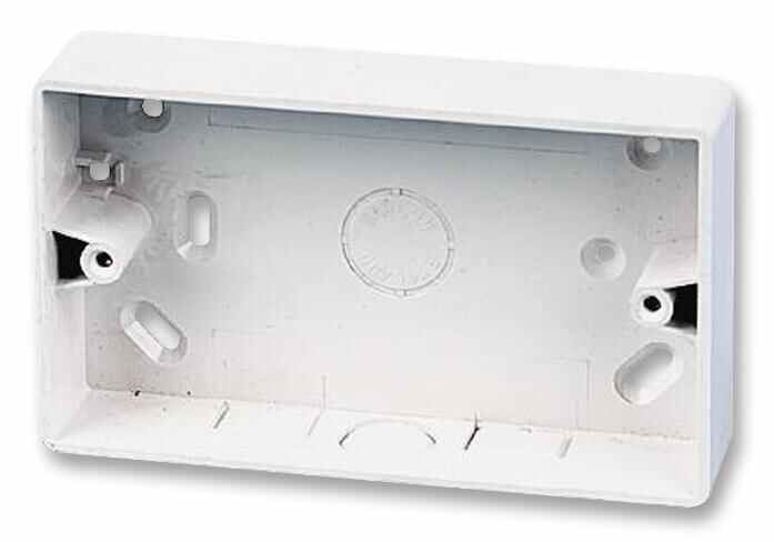 2-Gang Squared u-PVC Surface Mount Box