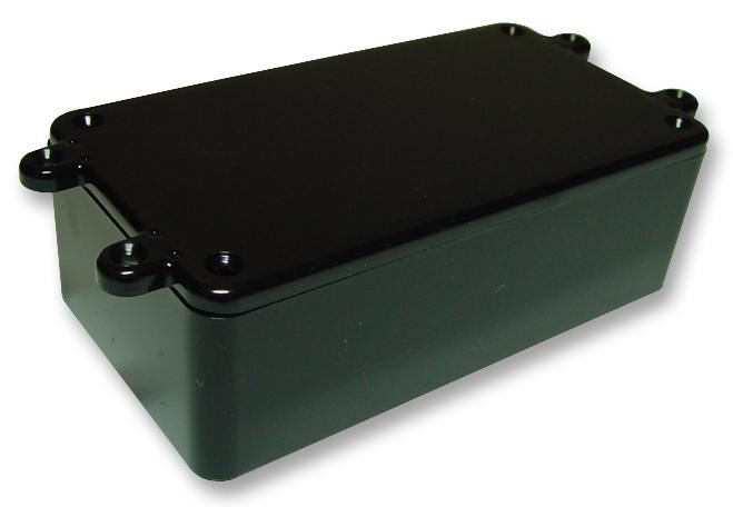 Black ABS Enclosure with Mounting Lugs