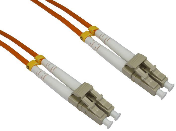 1m LC LC Duplex 50/125µm Multimode Fibre Optic Patch Lead