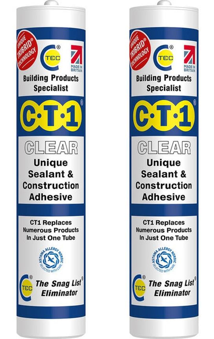 Building Sealant & Adhesive Snag Tube for Virtually Any Material (Twin Pack)