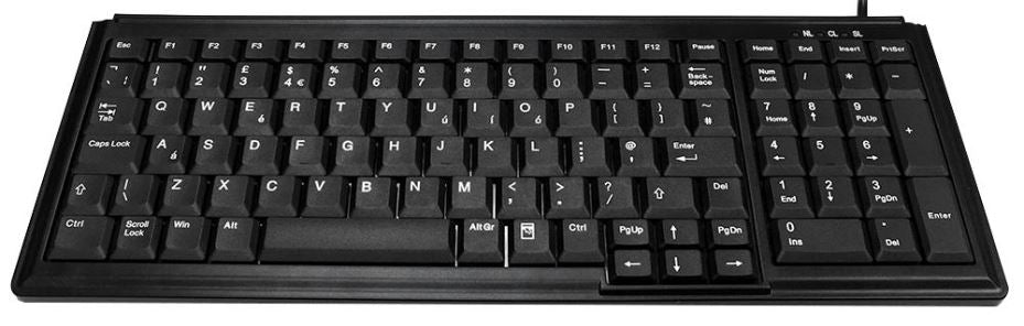 USB & PS/2 Combo Compact Keyboard, Black