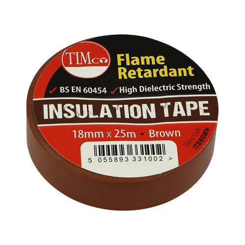 PVC Electrical Coloured Insulation Tapes - Size 25m x 18mm - Packs of 10