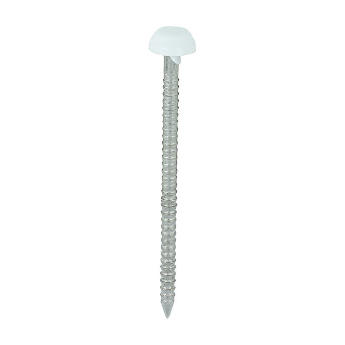 Polymer Headed Pins - A4 Stainless Steel - White