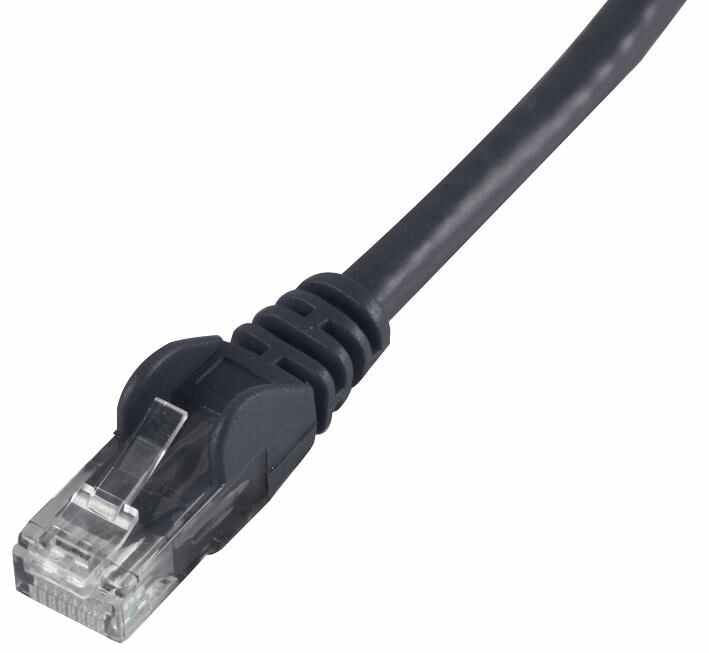 0.5m Black Snagless UTP Ethernet Patch Lead