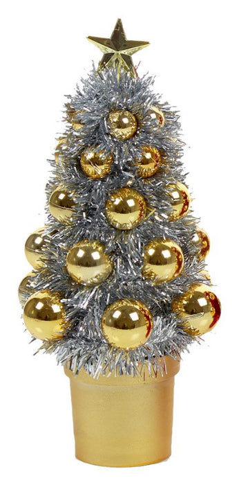 21cm Christmas Mini Tinsel Tree