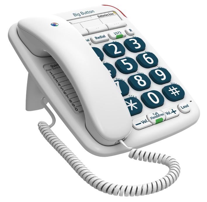 Big Button 200 Corded Telephone White