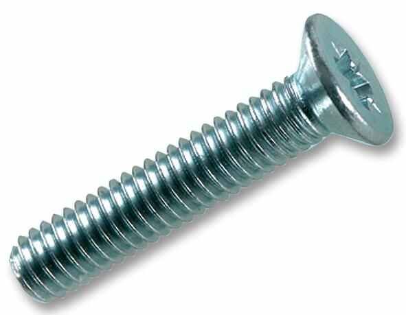 M4 x 20mm Pozidriv ZP Machine Screws 100 Pack