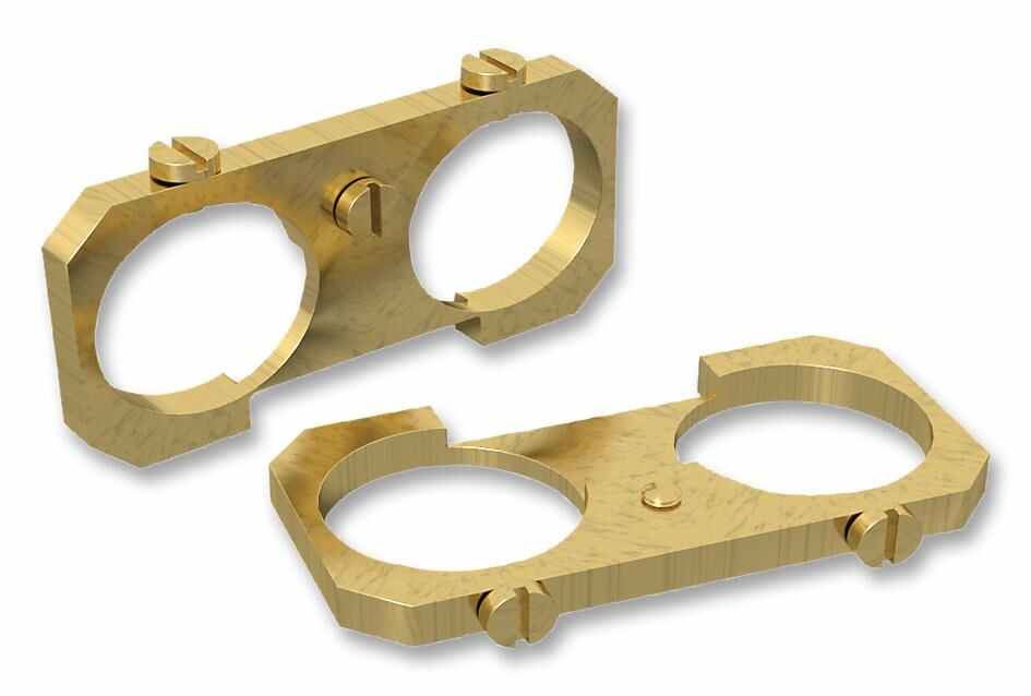 WISKA - Combi 308 2x Earthing Plates Brass 55 x 28 x 5mm