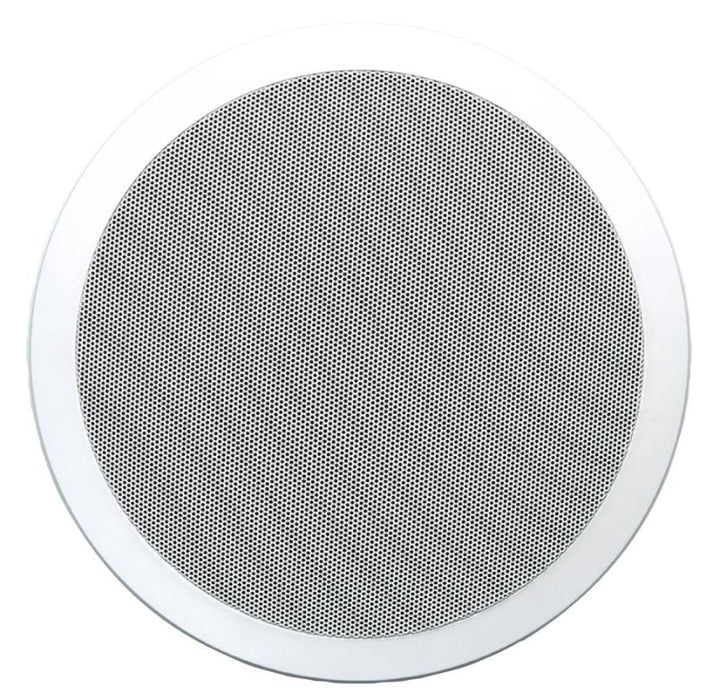 25W 8" Ceiling Speaker, 2 Way Coaxial Open Back 8R/100V, White