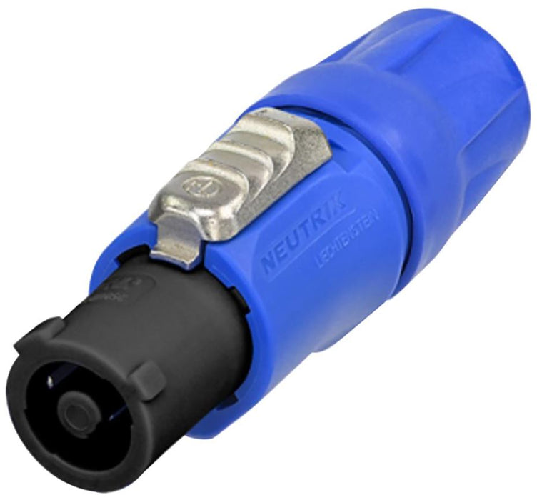 PowerCon Locking Socket, Power In, Blue, 3 Pole, 20A, 250V AC