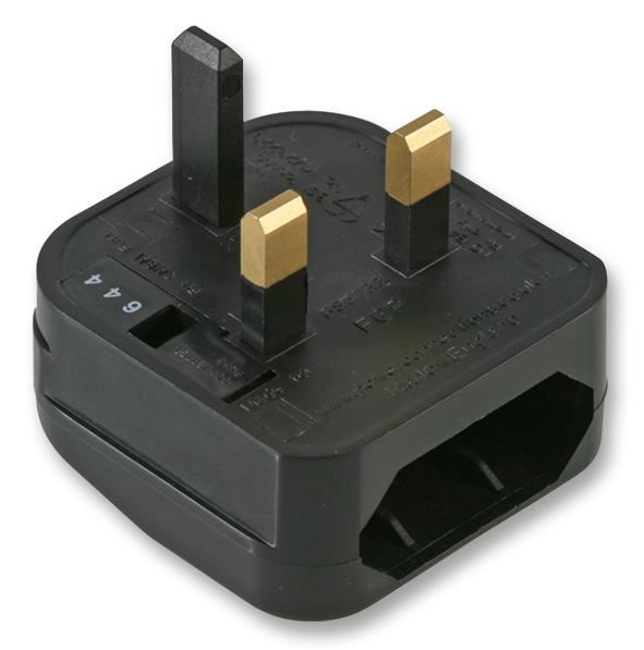 POWERCONNECTIONS - European Converter Plug, 5A Black