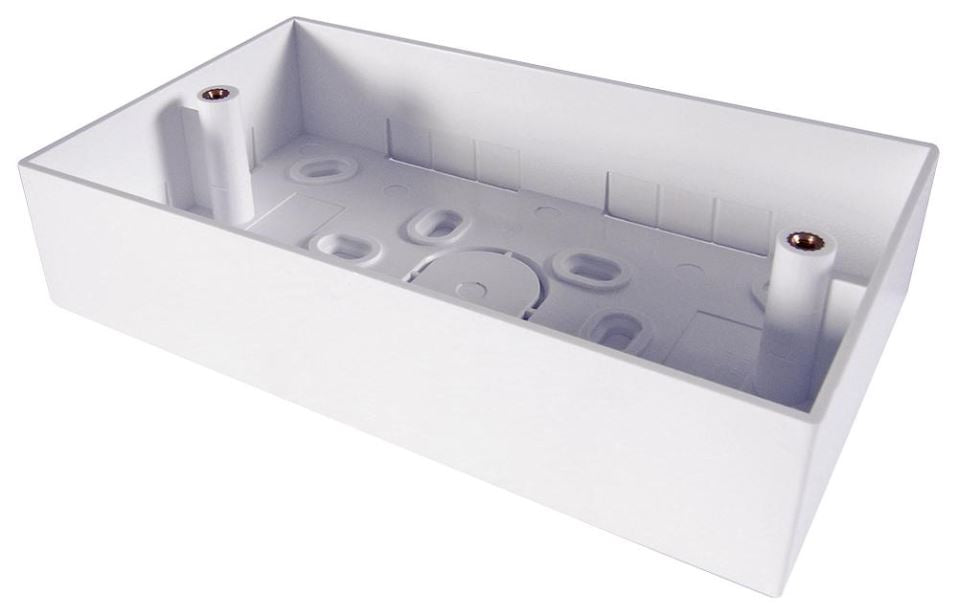 2-Gang Moulded Back Box White