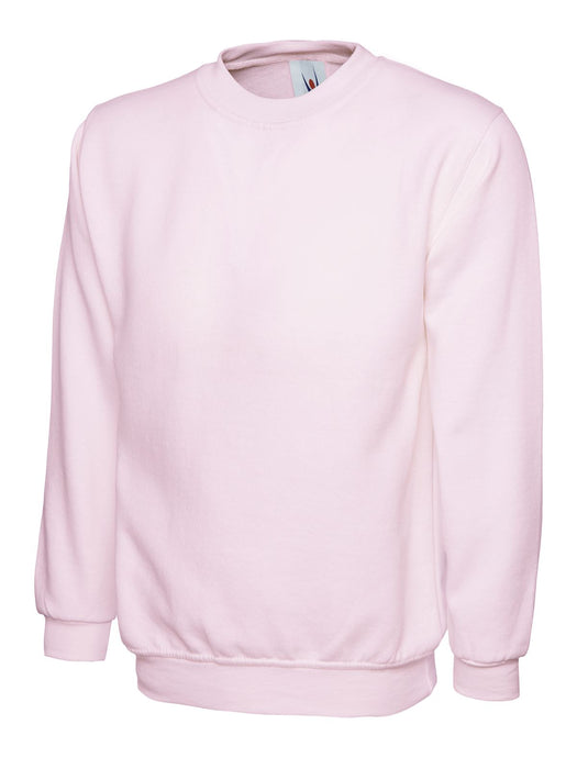 Women's/Ladies Ladies Deluxe Crew Neck Sweatshirt/Jumper - 50% Polyester 50% Cotton