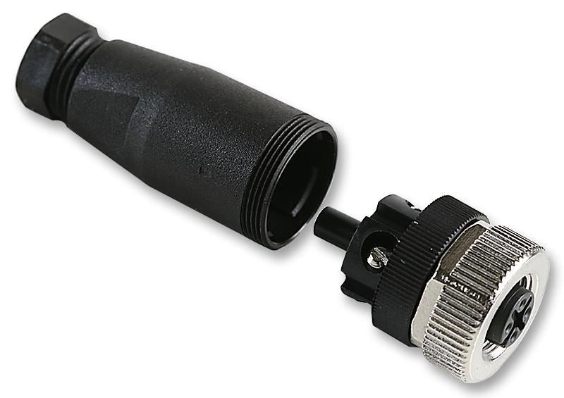 Socket, Free, M12, 5 Way, Locking Ring