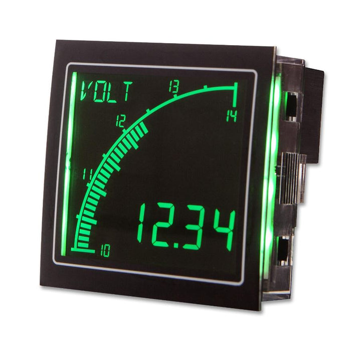 4 Digit LCD Digital Panel Meter, DC & AC Voltage, Green Negative