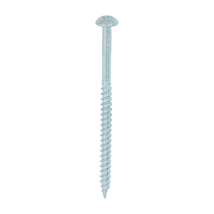 Twin-Threaded Woodscrews - PZ - Round - Zinc