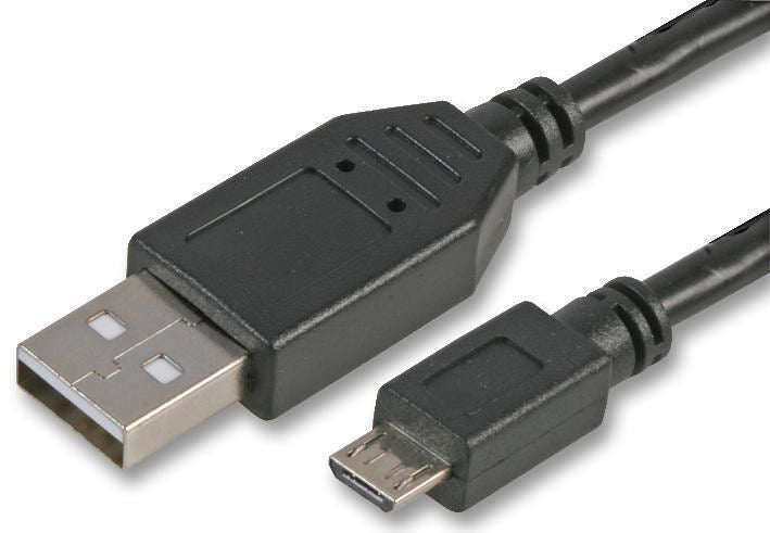 Micro USB B to USB A Male to Male Lead, 1m Black