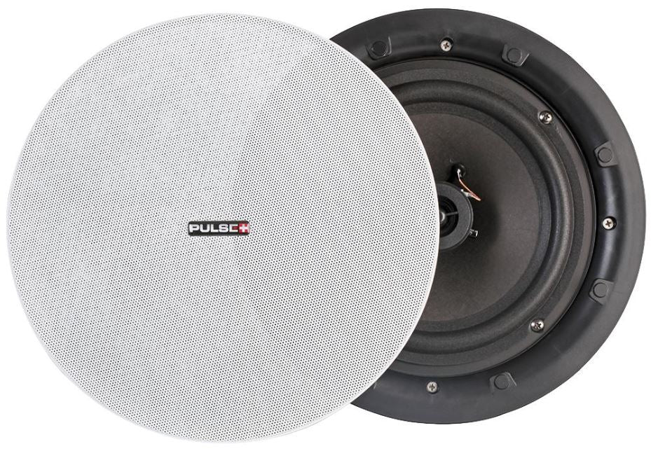 PLUS - 8" 100V Line Coaxial Ceiling Speaker with Magnetic Grille, 30W