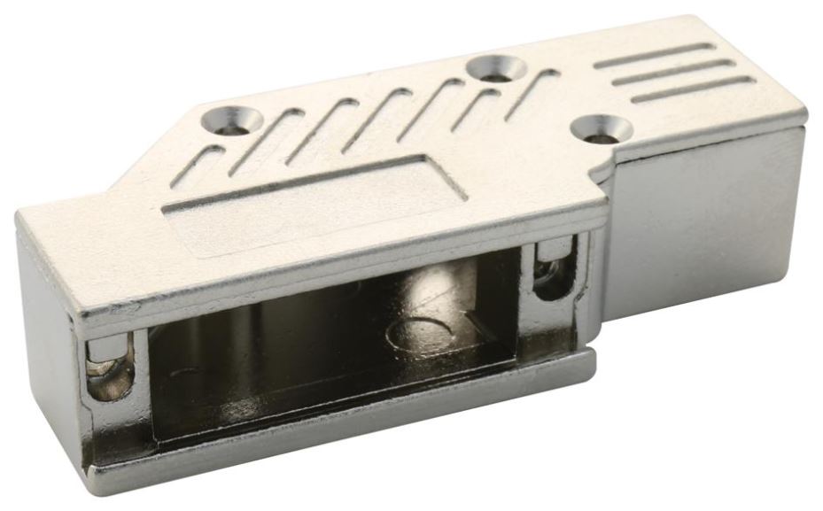 Backshell for DE, 15 Way, 90°, Zinc Alloy