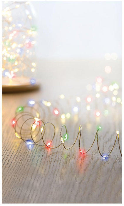 50 LED Multi Action Multicoloured Micro Bright Christmas Lights