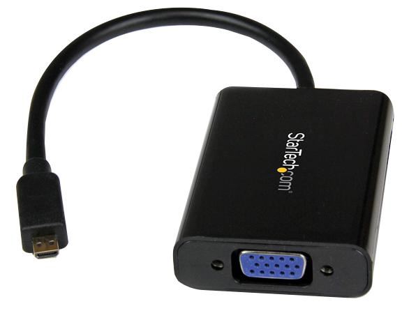 Micro HDMI to VGA Adaptor Converter with Audio for Smartphones, Ultrabooks & Tablets