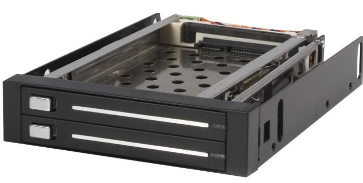 Twin Drive 2.5" Trayless Hot Swap SATA Mobile Rack Backplane