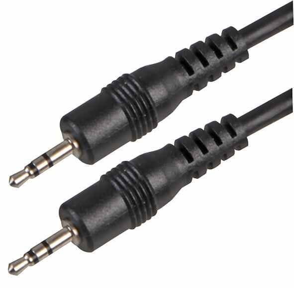 2.5mm Stereo Jack Plug to Plug Lead, Black