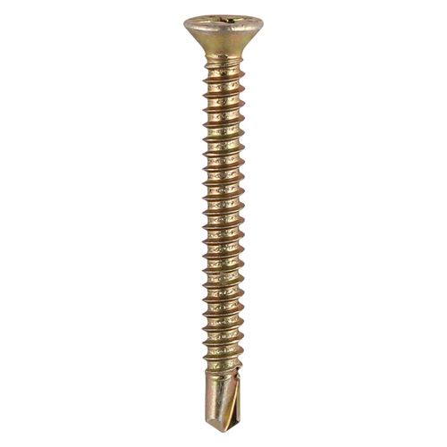 Self Drilling PVC Screw RIB Countersunk - Yellow