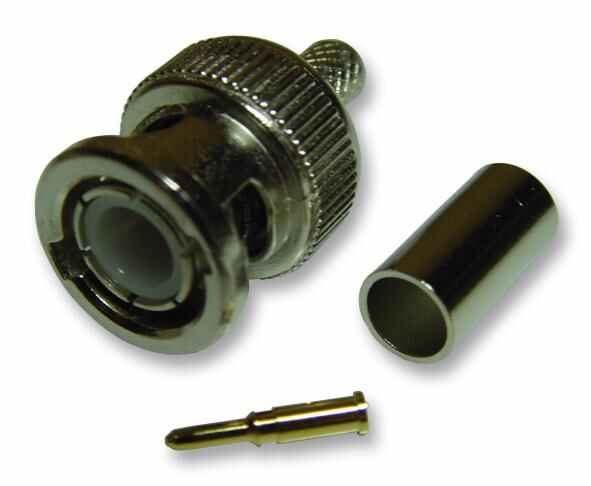 75 ohm BNC Crimp Plug, DC to 1GHZ