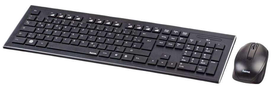 Cortino Wireless Keyboard & Mouse Deskset, Black