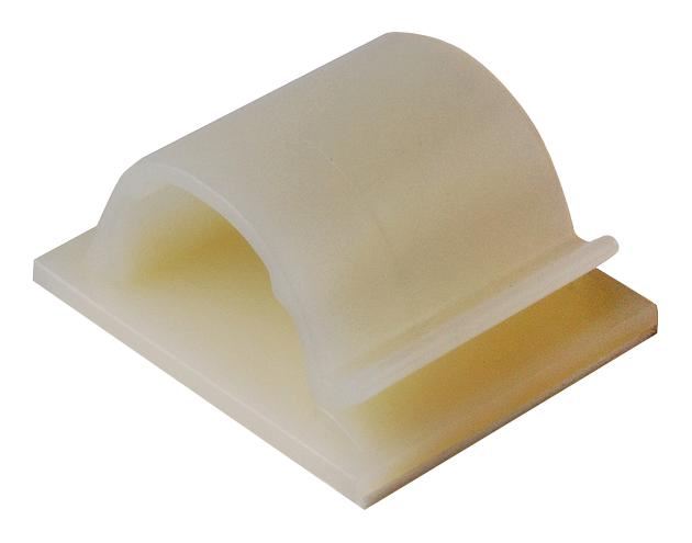 Adhesive Backed Nylon Cable Clamp Natural 8mm 50 Pack