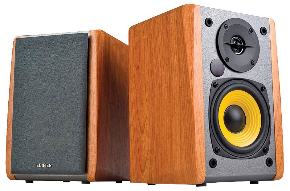 R1010BT 2.0 Bookshelf Multimedia Speaker System with Bluetooth, Maple