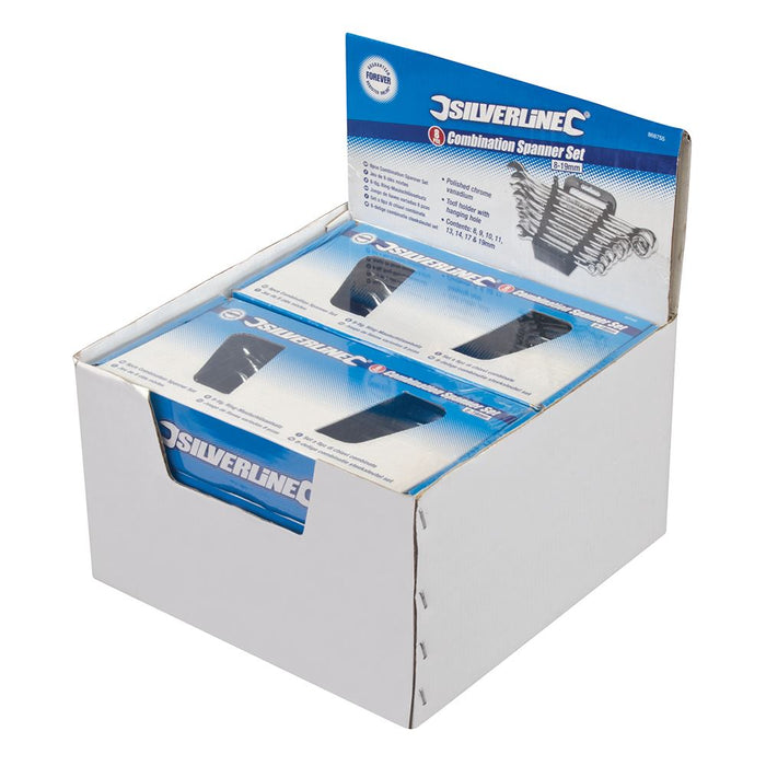 8pce Combination Spanner Set Display Box - 6pk